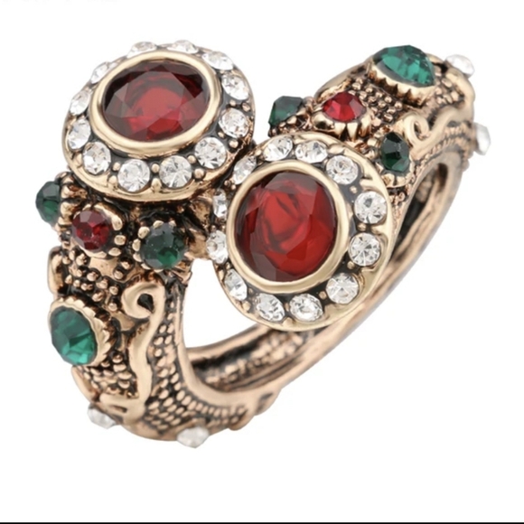 Hand Crafted Jewelry - Turkish Vintage Style Exaggerated Ring for Women,Ottoman,ByzantianWeddingGift